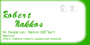 robert makkos business card